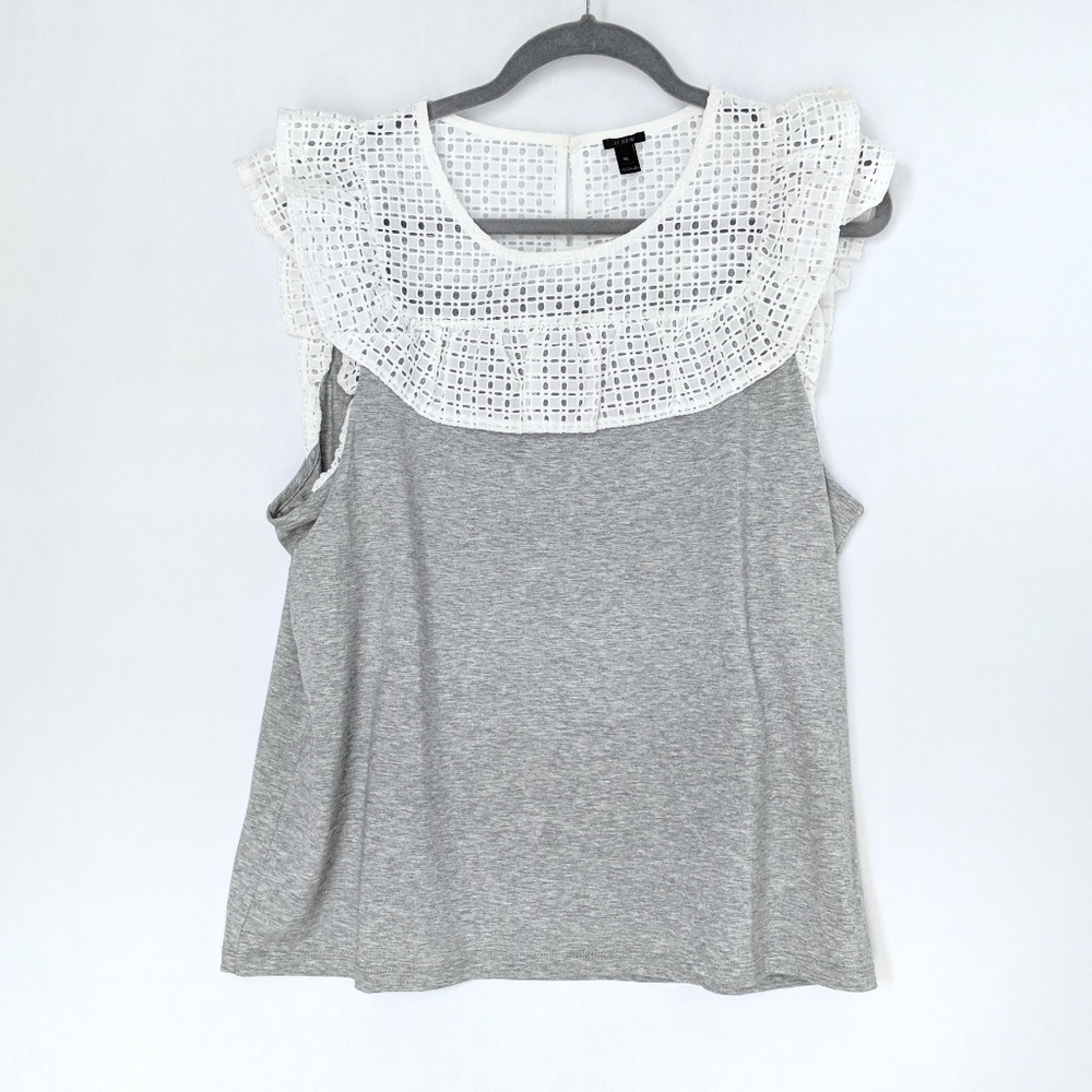 J. Crew - Grey and White Top - Picture 3 of 5